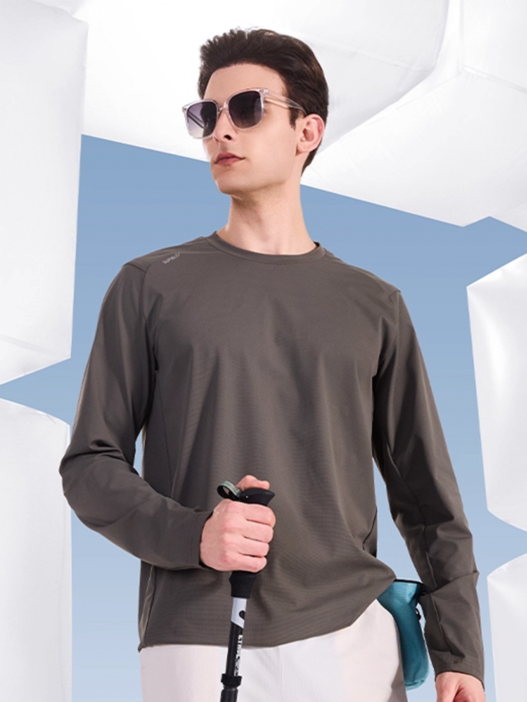 Performance Long Sleeve T-Shirt for Men – Quick-Dry, High-Stretch, UV Protection